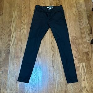 Black leather look jeans